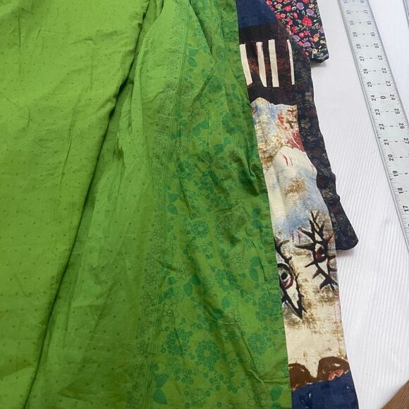 Luan Zai Jiang Nan Floral Kimono Jacket Patchwork Art To Wear Colorful Size M/L - Picture 9 of 9